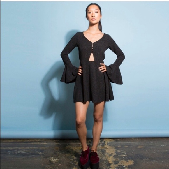 Whitney Eve black textured button front dress - Picture 7 of 8